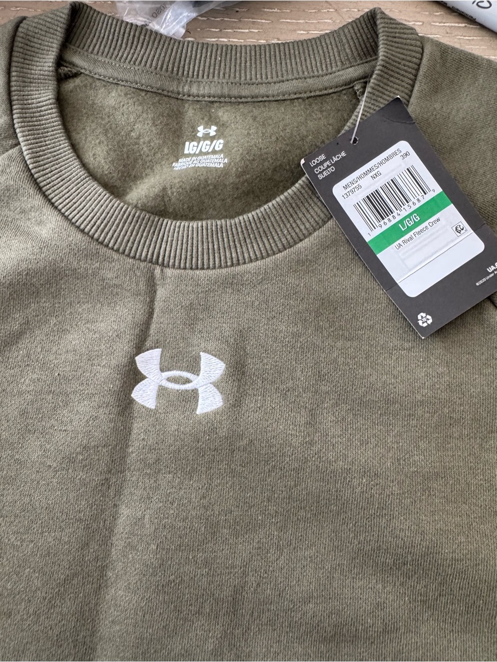 Under Armour Men’s Olive Crewneck Sweatshirt